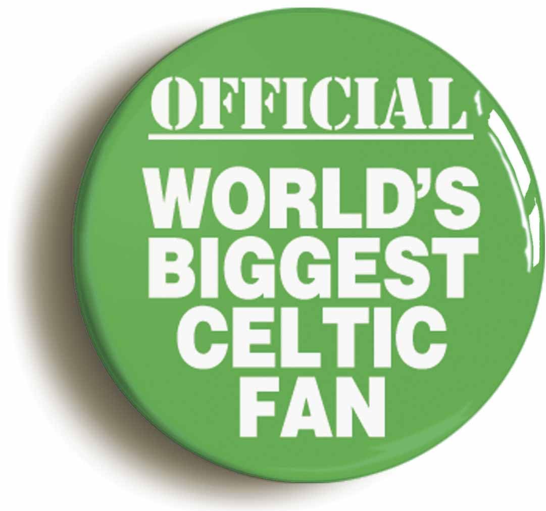 World's Biggest Celtic Fan Fridge Magnet (Circular 2inch / 50mm Diameter)