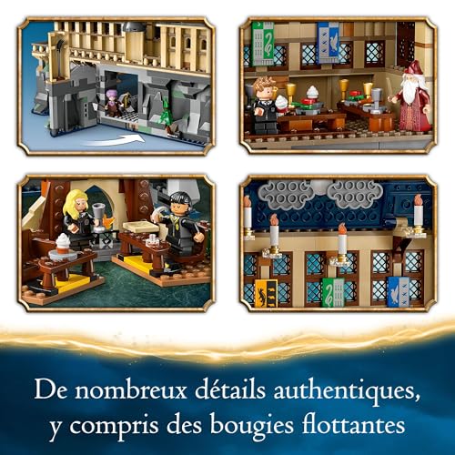 LEGO Harry Potter Le Château de Poudlard : la Grande Salle - Set à Collectionner - 11 Minifigurines, Dont Hermione Granger - Cadeau Magique pour Garçons, Filles et Fans de 10 Ans et Plus 76435