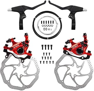 CNC Hydraulic Disc Brakes SetMountain bike Hydraulic Disc Brake Set Front and Rear Line Pulling Hydraulic Disc Brake Caliper set.