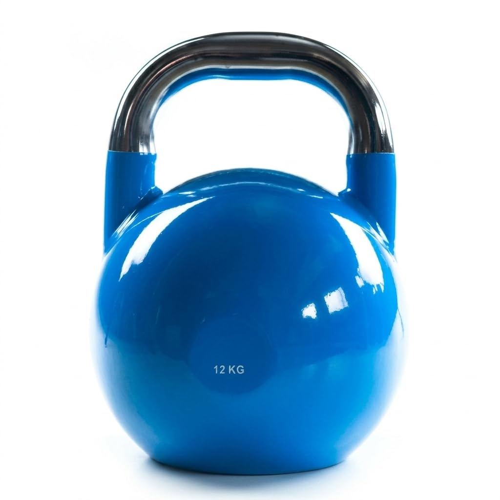 Kettlebell | Pesa Rusa de Acero con Asa Cromada | Entrenamiento Funcional, Crossfit y Fuerza | Base Plana Antideslizante | 6-32kg