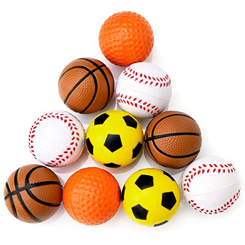 Chiwava 12 Pack 1.6 Inch Soft Rubber Foam Cat Toy Ball Sponge Sport Balls Kitten Interactive Toy Assorted Color #TOP5