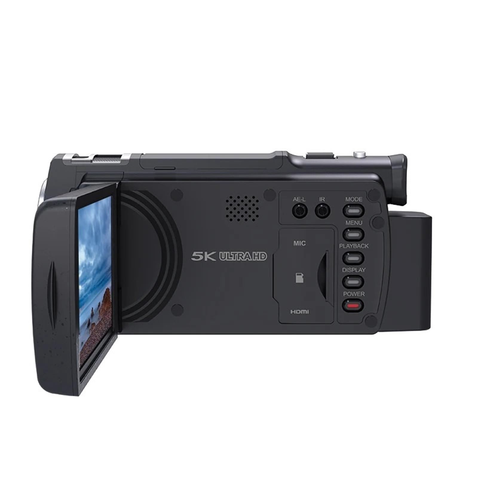 Caméra Vidéo, Caméscope diffusant en Direct 4k for Le Tournage de vidéos, Zoom Optique 12x, Grand écran Tactile