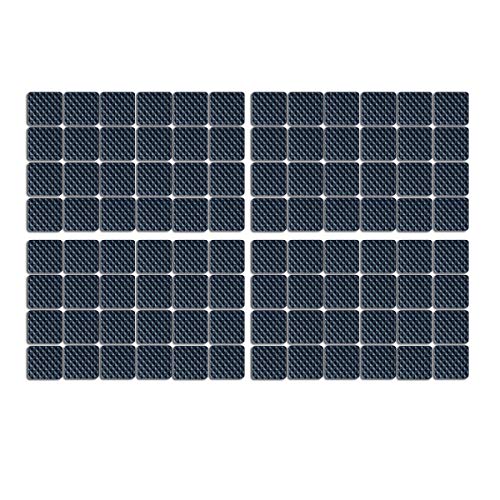 Almohadillas de fieltro autoadhesivas para muebles, 4 mm de grosor, 4 mm de grosor, protectores de suelo antiarañazos para mantener en su lugar, muebles (cuadrados 22 mm, 96 unidades), color negro Cover