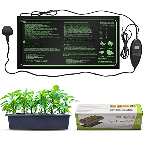 Errum Seedling Heat Mat Plant Heated Propagator with Digital