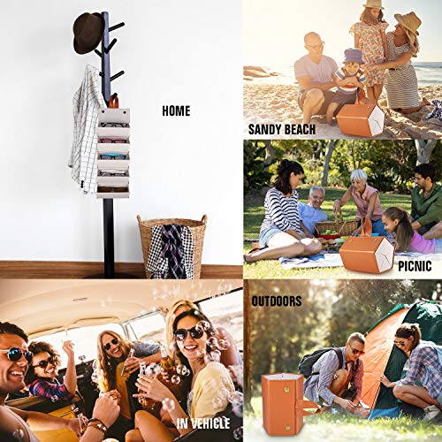 Image of SMARTTOP Sunglass Eyeglass Organizer Collector 5 slot 6 Slot PU Eyeglasses Storage Case Box Multiple Hanging Eyewear Display