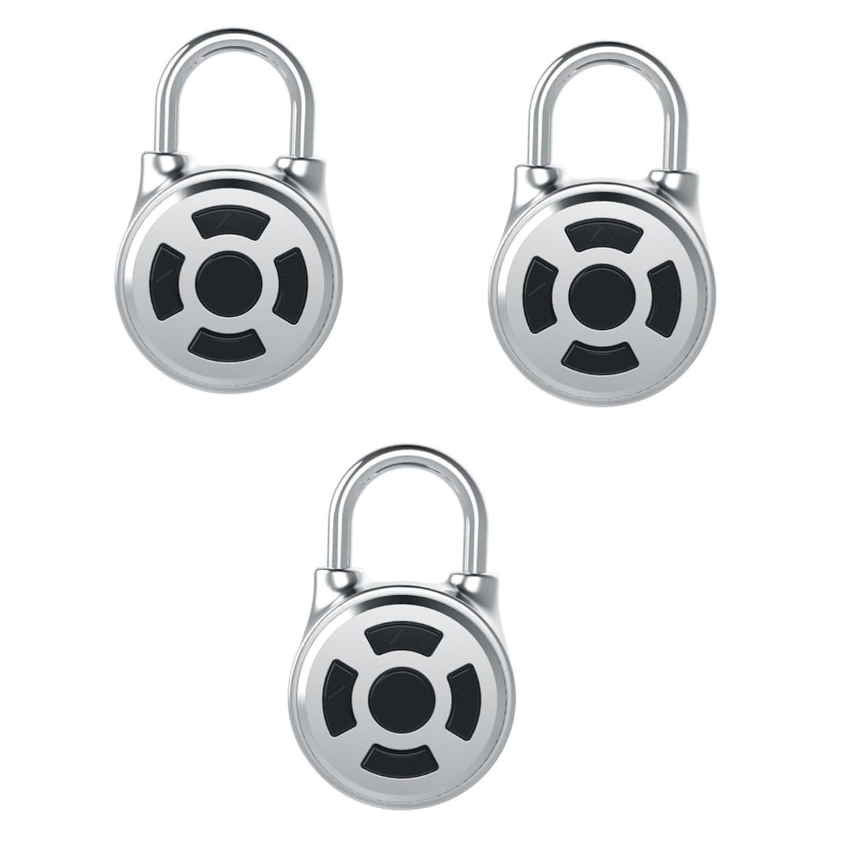 Operitacx 3 Pezzi Parola D'ordine Chiave Bagaglio Portatile Serratura Armadietto Lucchetto Password Lucchetto a Combinazione Per Bagagli Silver Lega Di Zinco