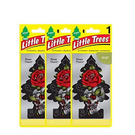 LITTLE TREES Car Air Freshener | Hanging Paper Tree for Home or Car | Rose Thorn | 6 Pack