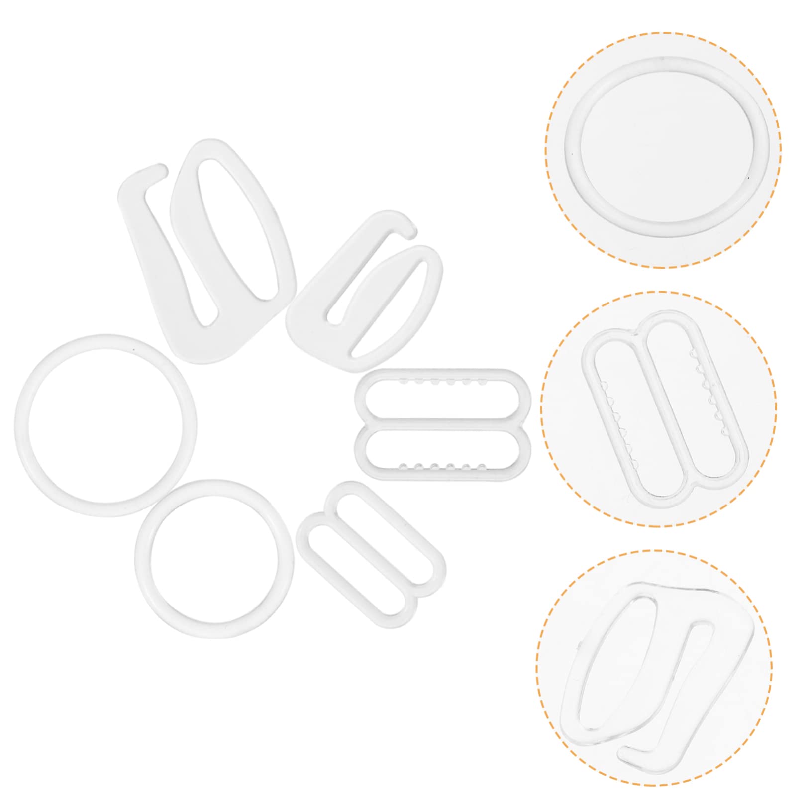 Tofficu 480piezas Ganchos Para Sujetadores Ajustables Clips Compactos Para Correas De Sujetador Accesorios De Diario Cierre y Decoración Para Ropa Interior Femenina