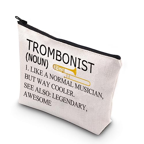 PLITI Trombone Player Makeup Bag - Trombonist Musician Gift - Orchestra Music Lover Gift, Trombonist Noun U