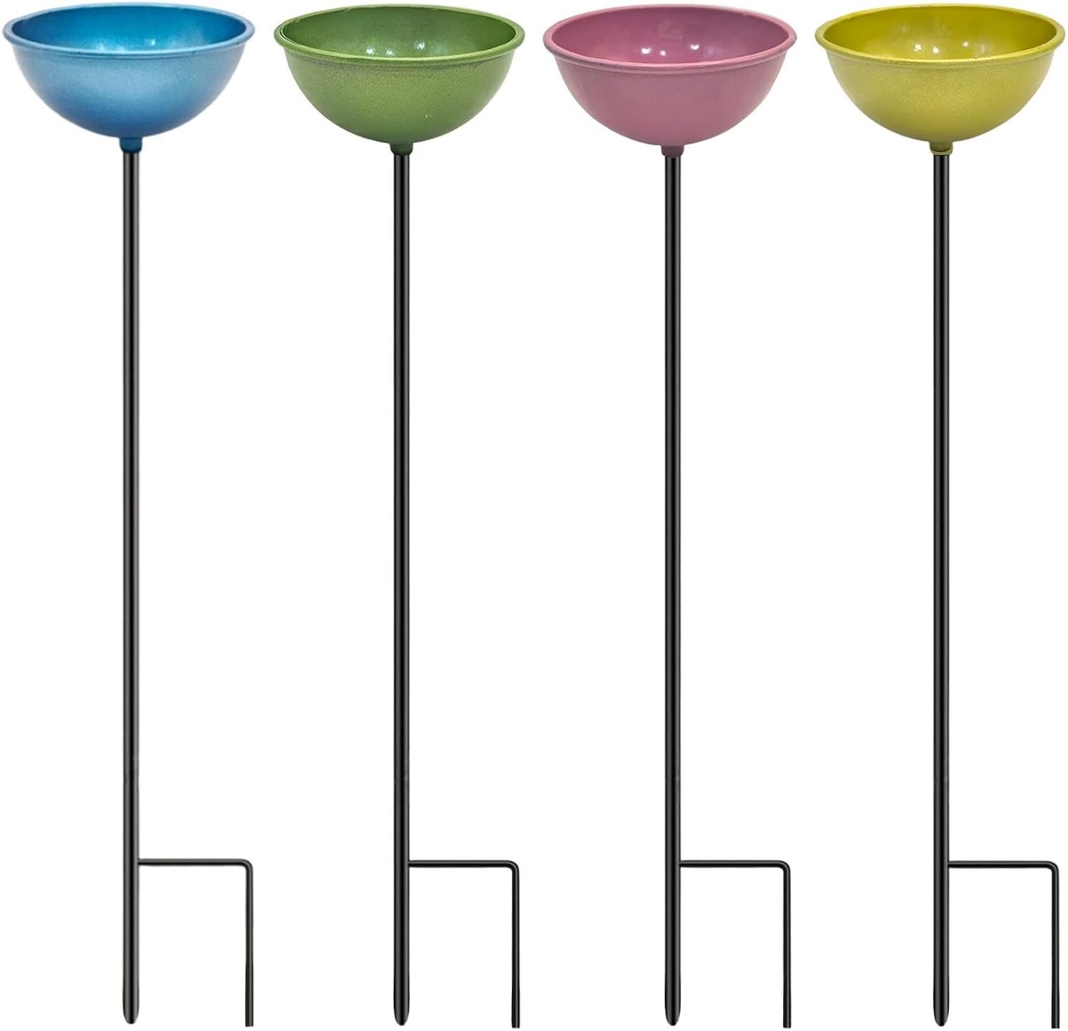 Bee Watering Station - 4 Piece Metal Butterfly Bowl, 9x65.5cm Metal Bee Baths for Garden | Butterfly Watering Bowl for Hydration Outdoor Backyard Yard Patio Home Bird Lawn Deck