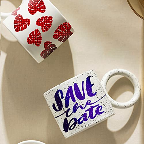 Glitter Holographic 3D Bubble Permanent Vinyl 12" X 12" 8 Sheets/Pack For Crafts, Glitter Pattern Metallic Holographic Vinyl For Cricut #TOP5