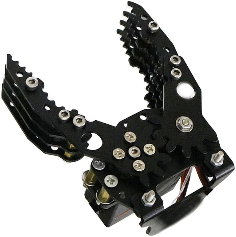 DIY G6 Metal Robotic Robot Gripper Kit - Aluminum Alloy - Easy Installation - Maximum Opening Angle 86mm - Mechanical Claw for Flexible Operation - Black
