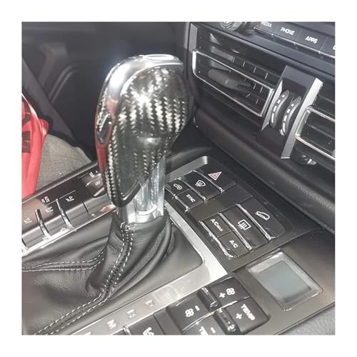 Garniture tête pommeau levier vitesse carbone pour réparer un intérieur usé de Macan - 6