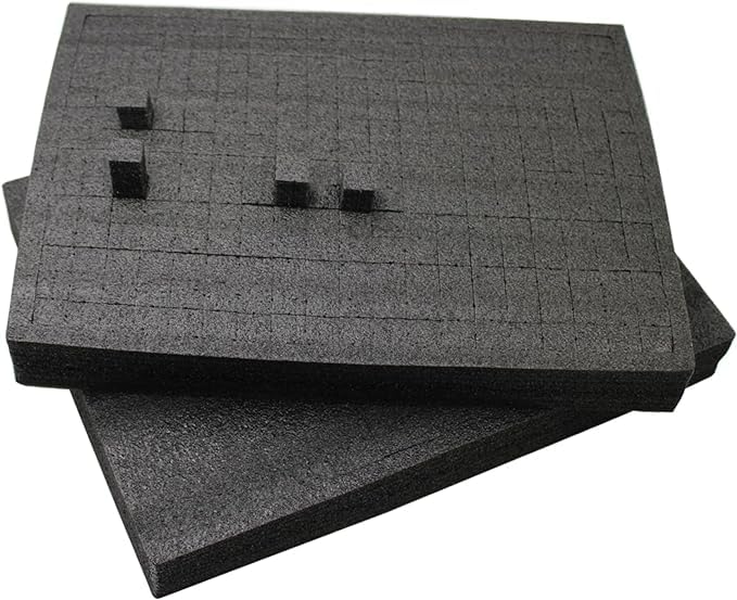 Polyurethane Foam Sheet - 16 x 12 x 2 Inch Cuttable Foam Inserts - Pluck Pre Cube Sheet Foam with Bottom Use for Board Game Box Cases Storage Drawer