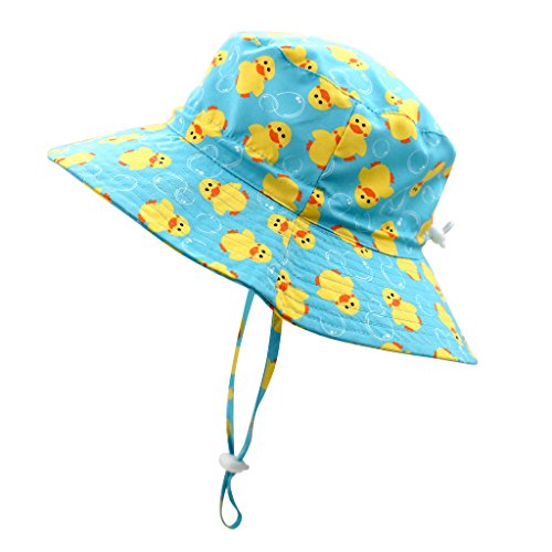 Image of Home Prefer UPF50+ Wide Brim Sun Hat Boys Girls Sun Protection Hat Zoo Beach Swim Safari Bucket Hat for Baby Toddler Kid