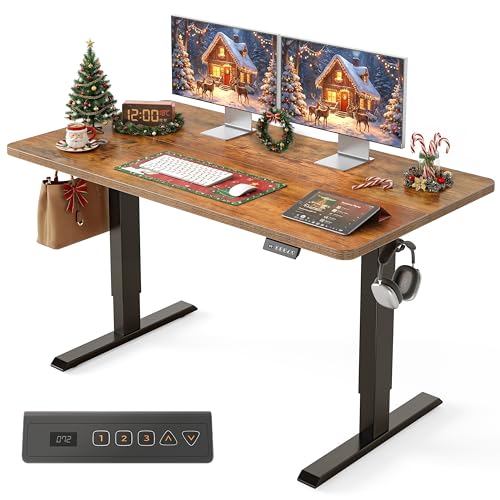 Amazon | FEZIBO 昇降デスク 電動 昇降式デスク 幅120cm オフィス