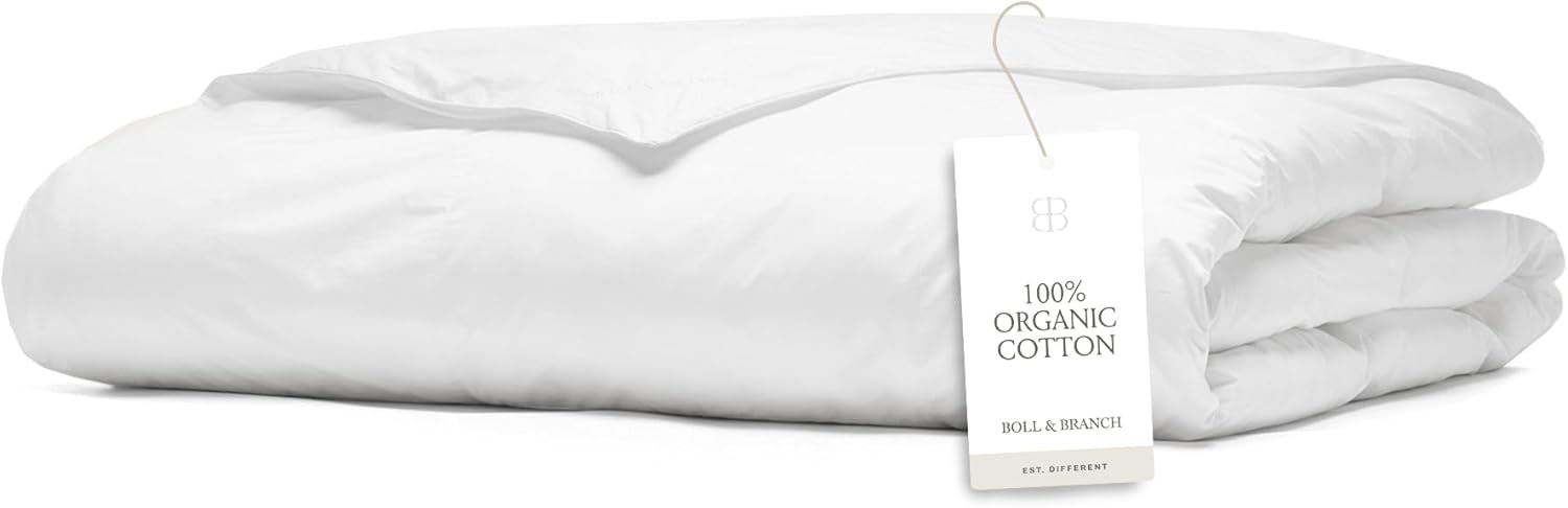 BOLL & BRANCH Down Alternative Duvet Insert - Full/Queen, Midweight - Luxury Shell - Hypoallergenic Primaloft Luxury Down Alternative Fill Midweight Full/Queen - Image 1 of 9