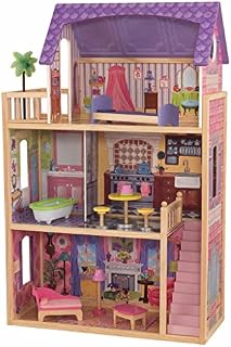 KidKraft 65092 Dollhouse Kayla Wooden House with Furniture and Accessories Included, 3 Storey Play Set for 30 cm/12 Inch Dolls, Multi - Amazon Exclusive