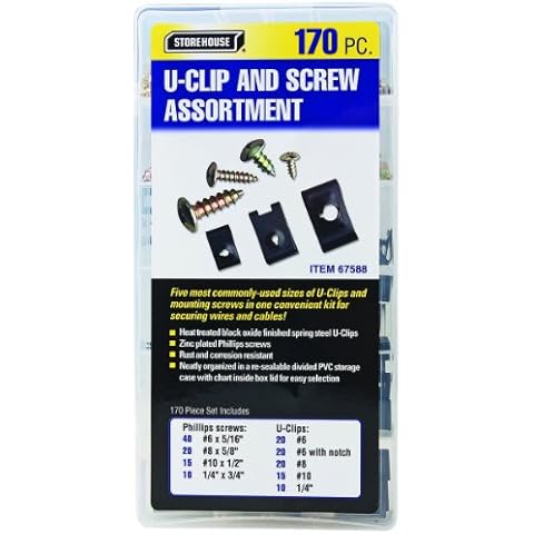 170 Piece U-Clip and Screw Assortment Cover