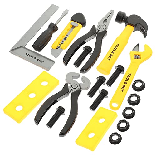 Hohopeti 1Set Engineering Tool Box for Interactive Take Apart Screwdriver Wrench Fun Educational Play for Boys Develop Problem Solving Creative Skills