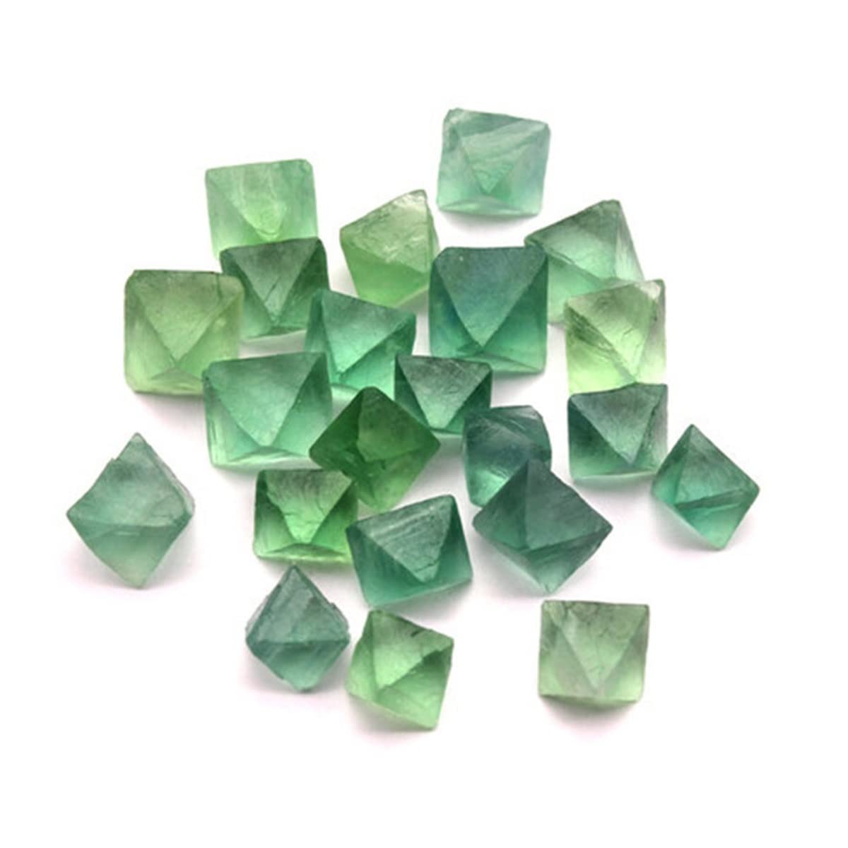 Cristal de meditación Natural Bricolaje Piedras y Cristales Naturales de Cristales de Cuarzo, fluorita Natural octaédron Gema Pequeño espécimen de Piedra áspera Piedra de Cristal