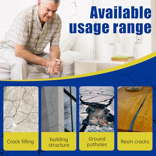Miioto Estrich Reparatur Set,Epoxidharzmörtel,Schnellreparaturharz | Gießharz 300g Quarzsand 200g Estrichklammern 30 Stück | für Epoxidharz Injektionsharz Vergussmasse Laminierharz zum Risse Verharzen