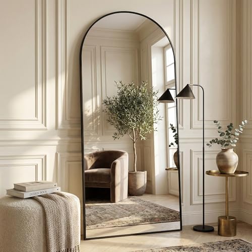Arched Full Length Mirror, 76x34, Freestanding with Stand, Suidia