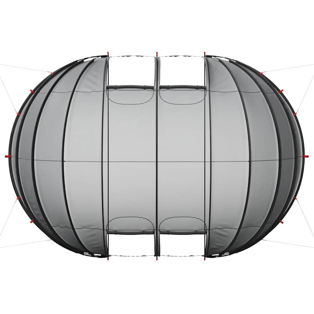 Tenda da piscina a cupola trasparente, 538 x 440 x 204 cm, per piscina esterna, in poliestere 185T con rivestimento in PU, impermeabile, resistente ai raggi UV e ignifuga, con porte arrotolabili con