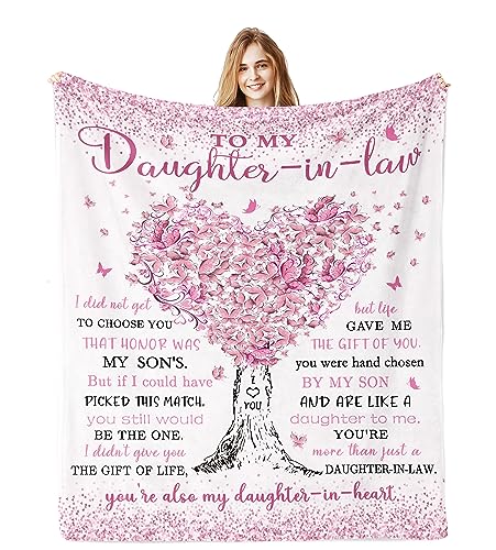 Jamfind Daughter in Law Gifts, Daughter in Law Birthday Gifts from Mother in Law, Best Mothers Day for Future DIL Blanket 60'x 50'