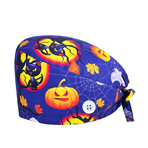 HUUFLYTY Adjustable Working Caps, Bouffant Hats with Buttons, Working Caps for Women Men (HT06)