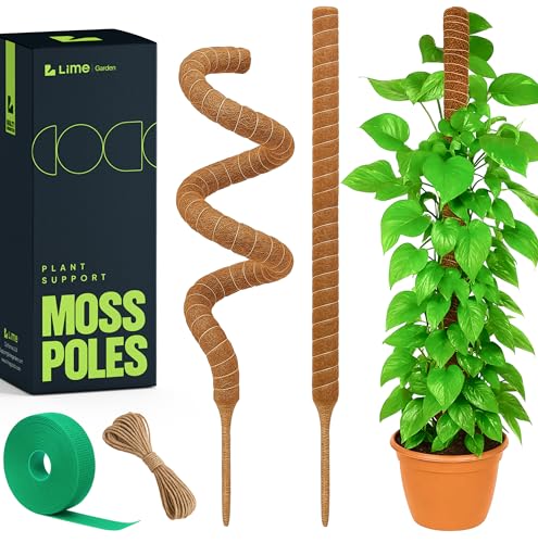Craft911 Moss Pole Monstera Plant Support – 2 Pack 28” Bendable Moss Pole Monstera...