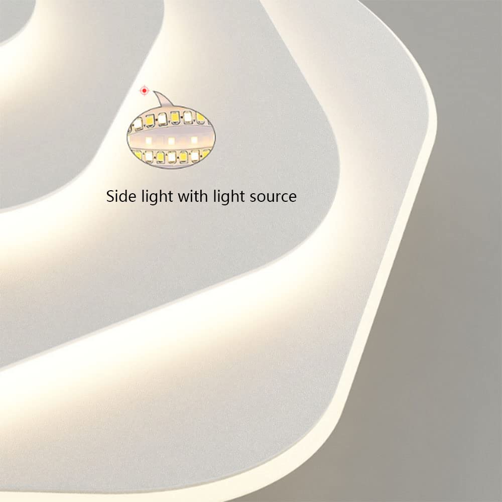 CUNTO Plafoniera in acrilico dimmerabile con telecomando, lampada moderna a LED, plafoniera vicina al soffitto, lampadario moderno compatibile con camera da letto, cucina, cameretta dei bambini,