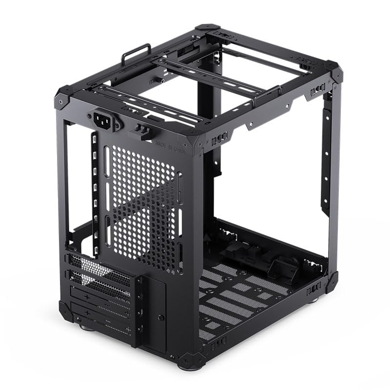 Jonsbo C6-ITX Case PC Mini-Tower Nero – compatto, Mini-ITX, GPU fino a 255 mm, dissipatore CPU fino a 75 mm, fino a 3 ventole, USB-C frontale I/O