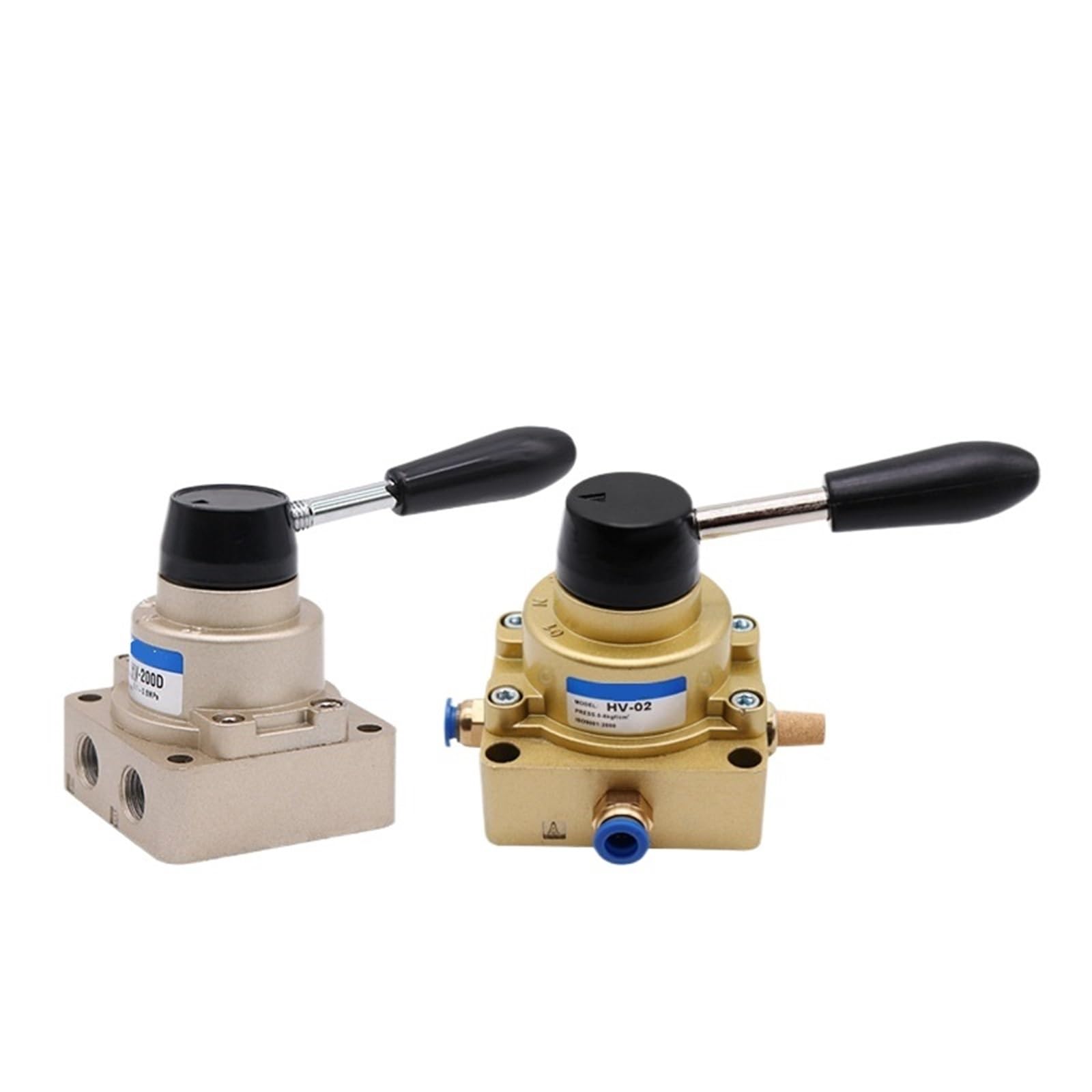 Vanne pneumatique 3 positions 4 voies HV200B distributeur d'air rotatif manuel sans raccord