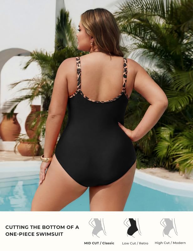 Hanna Nikole Maillot de bain femme grande taille Push Up élégant Crossover Monokini réglable confortable