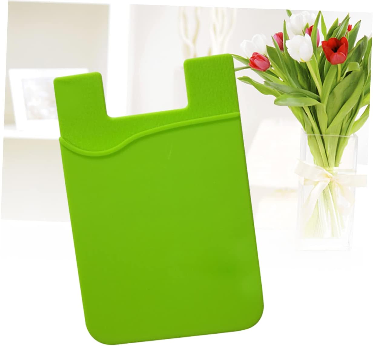 OSALADI Adhesive Phone Wallet - 3pcs Green Silicone Purse Holder for Cards and Cash Holder Anti-Slip Phone Case Pouch