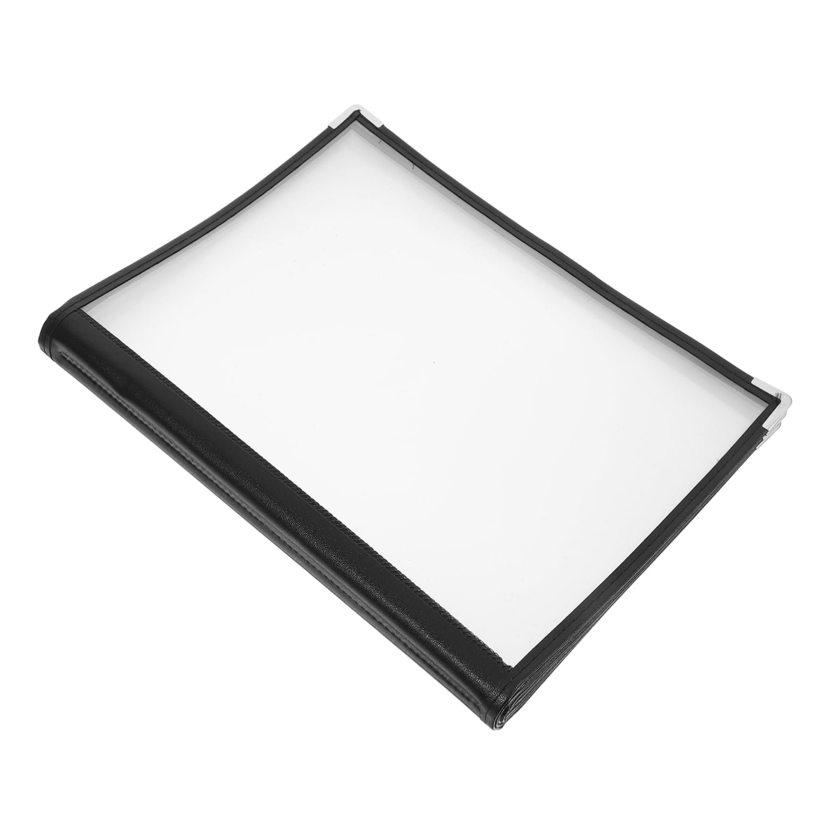 Portamenús Transparente de Pvc de 12 Lados para Restaurantes | Diseño Simple y Elegante, Formato de 12 Páginas y Esquinas, Fácil de Llevar Cartas Amplias