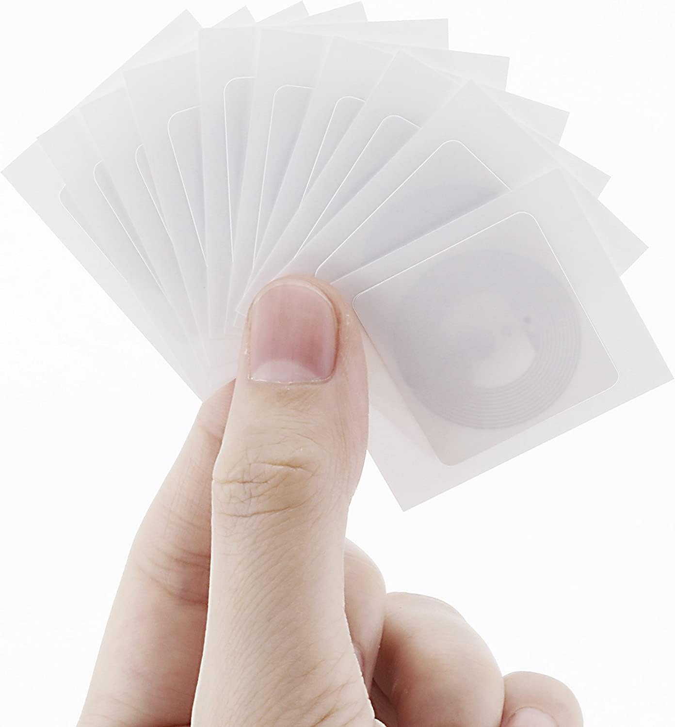 10 PCS NFC Tags NATG215 NFC Sticker, BABIQT Square NFC 215 Tag Stickers NFC Chip 13.56MHz 1X1 inch Compatible with Amiibo and Tagmo