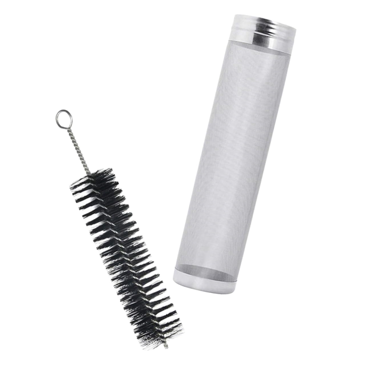 AUTSUPPL 1set Stainless Steel Beer Filter Cylinder Infuser Strainer for Home Brewing Hop Filter for Homemade Brew Convenient Storage Use