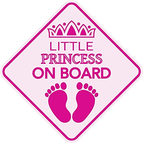 Image of Princess On Board Car Sign - Princess On Board Decal - Princess Automotive Sign - Princess On Board Sticker for Cars - Princess On Board Window Decal - Little Princess On Board Car Sign