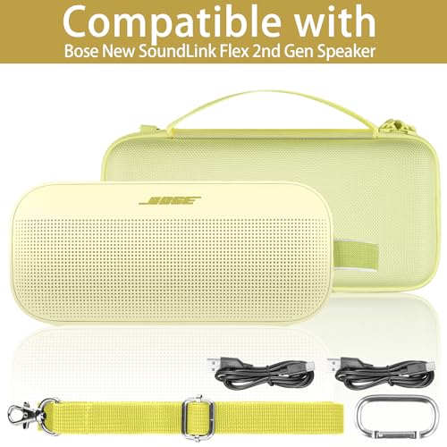 Image of co2CREA Hard Travel Case for Bose SoundLink Flex 2 /1 Speaker, Citrus Yellow