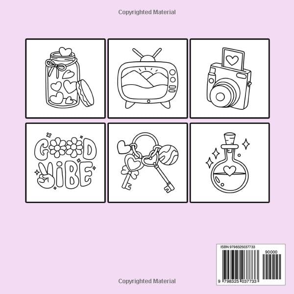 Groovy Cute Things: Coloring Book for Adults and Kids with Bold and Easy Style, Simple and Big Designs for Relaxation Featuring Super Cute Drawings and Lovely Stuff - Image 2