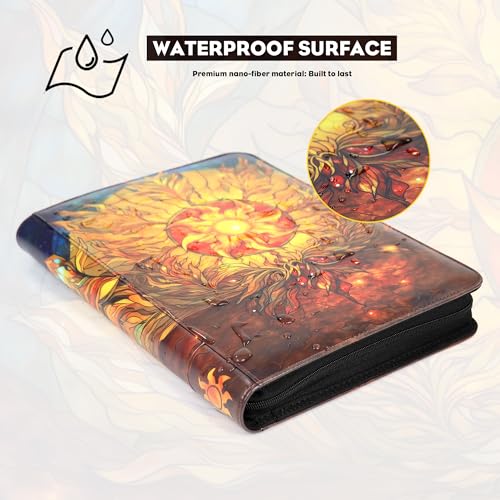 Image of Katomula 360 Pockets Card Binder, MTG Card Binder, Double Sided Card Collection Album Folder with 20 Pages, Side-Loading Card Holder for MTG, TCG, Trading Card, Sports Cards-Plains