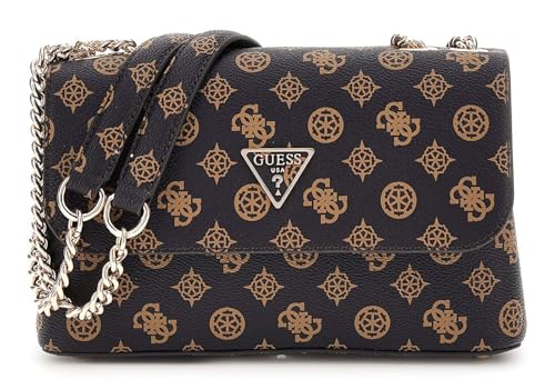 Sac GUESS ECO Erica CNVRTBLE XBODY marron, pochette à rabat tendance femme