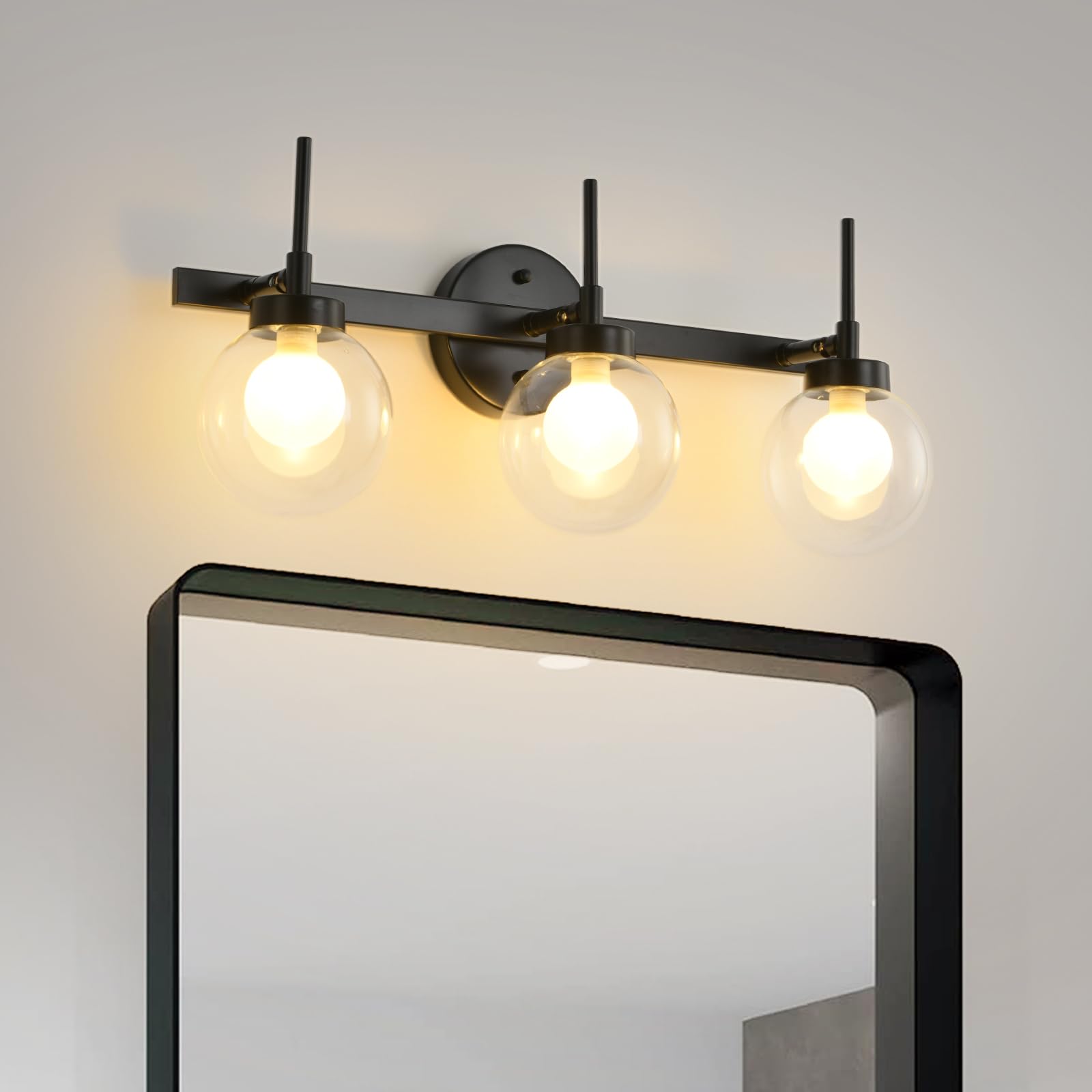 Bathroom Vanity Light Fixtures, 3-Light Bathroom Wall Light, Classic Wall Light Fixture Wall lamp for Indoor (3-Light)