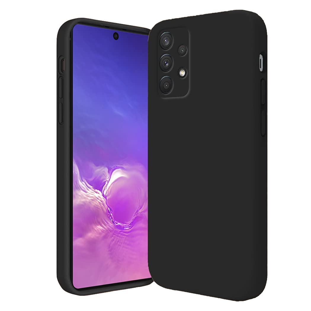 Artist Unknown Compatible with Samsung A32 4g Case Silicone Ultra Slim Cases Shockproof Anti-Scratch Phone Case for Samsung Galaxy A32 5g Full Body Protection Cover (Black, Samsung A32 4g)