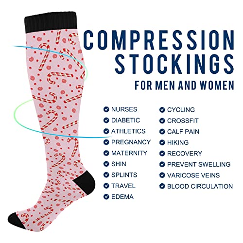 Image of Fisyme Socks for Women Men, Warm Comfort Athletic Crew Running Hiking Cycling Compression Socks