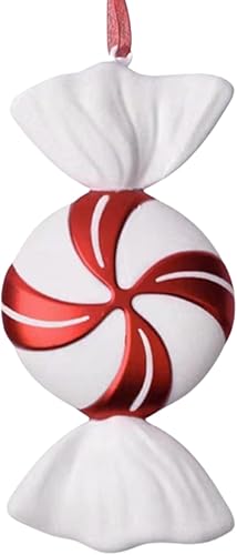 Decoraciones de bastón de caramelo de Navidad, adornos grandes de caramelo de Navidad, bolas de Navidad colgantes, piruletas clásicas blancas y
