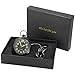 Whodoit Square Uncovered Black Mechanical Pocket Watch, Arabic Numeral Dial Mechanical Pocket Watches with Back Cover Bracket and Chainfor Men -Black