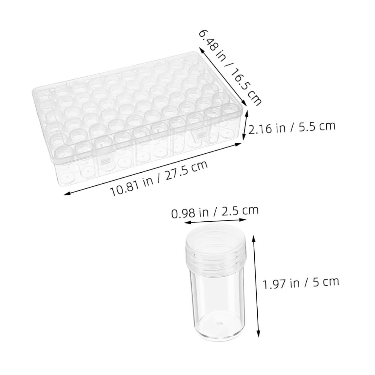 HOMSFOU Multi-function Storage Box Organizer Diamond Bead Storage Containers Craft Organizer for Earrings Nail Art Supplies